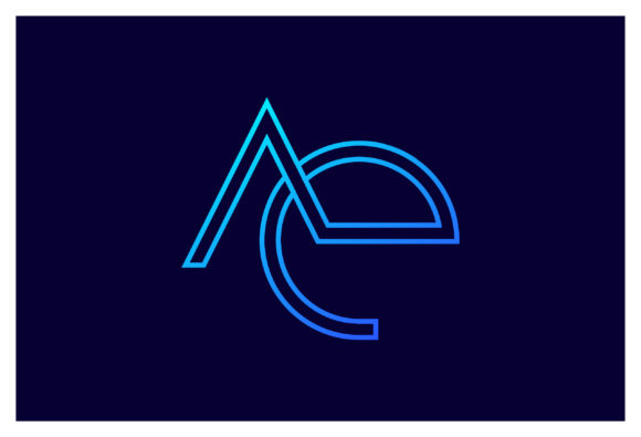 Download AE Initial Letters Modern Identity Logo - Premium Resources