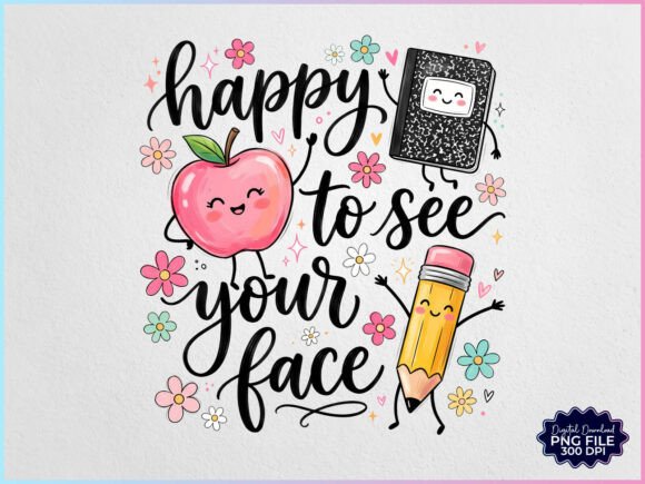 Download Preppy Happy to See Your Face Doodle PNG - Happy Collection