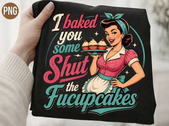 Download Retro Baker Shut Fucupcakes PNG - Baker Collection