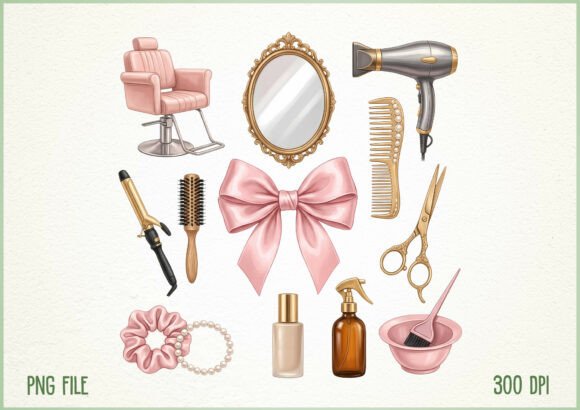 Download Hair Stylist Tools Salon Accessories PNG - Salon Collection