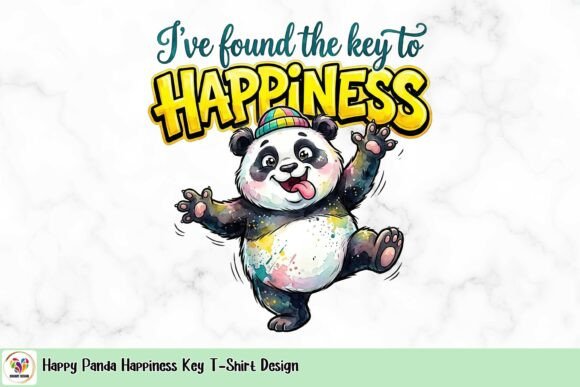 Download Happy Panda Happiness Key T-Shirt Design - Happy Collection