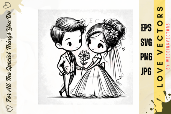 Download Wedding Couple and Love Vectors - C727 - Wedding Collection