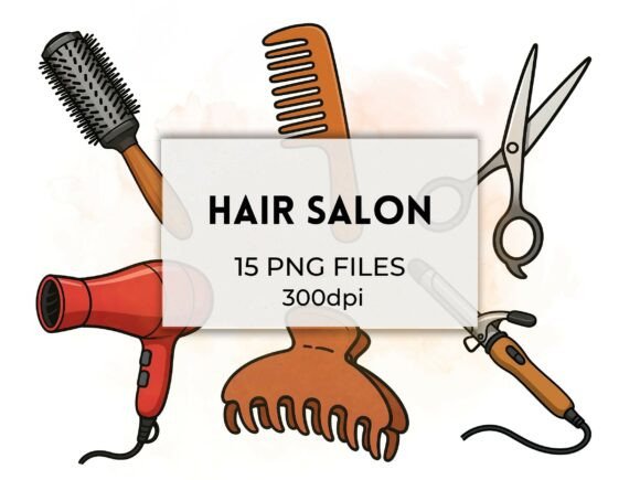 Download Hair Salon PNG Hairstylist Clipart Pack - Salon Collection