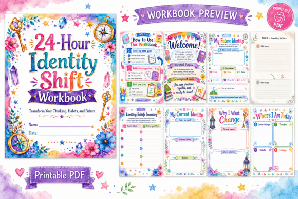 Download 24-Hour Identity Shift Workbook - Premium Resources