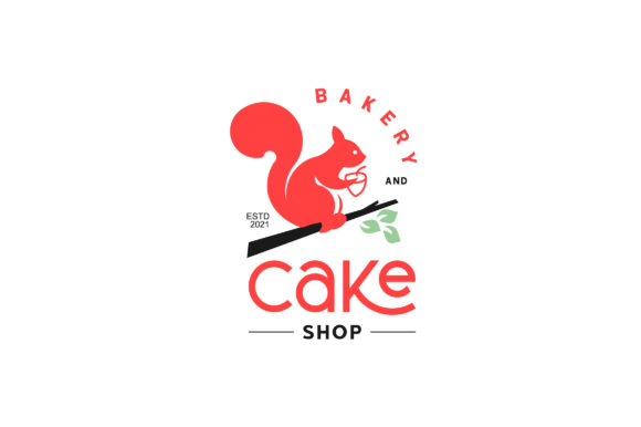 Download Bakery Logo Ideas Organic Cake Squirrel - Baker Collection