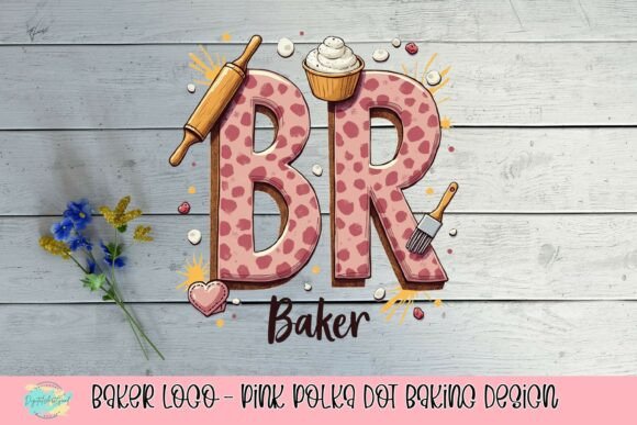Download Baker Logo - Pink Polka Dot Baking Design - Baker Collection