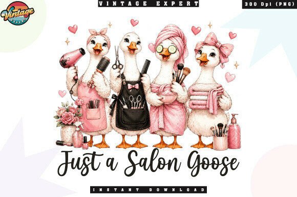 Download Just a Salon Goose PNG T-shirt Design - Salon Collection