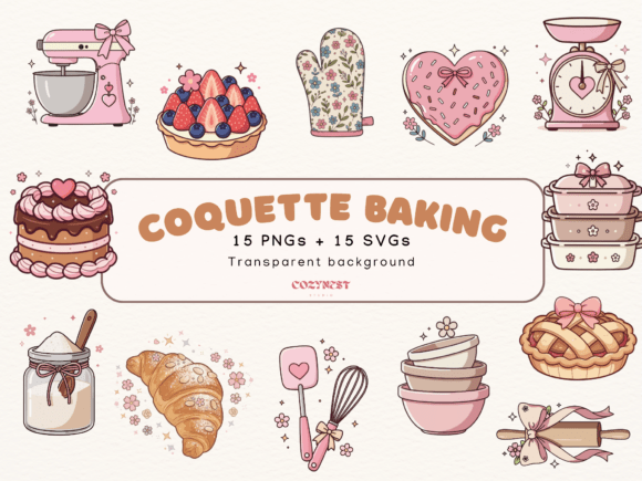 Download Coquette Baking Cliparts, Cute Bakery - Baker Collection