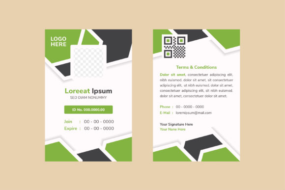 Download Green Grey Identity Card Staff - Premium Resources