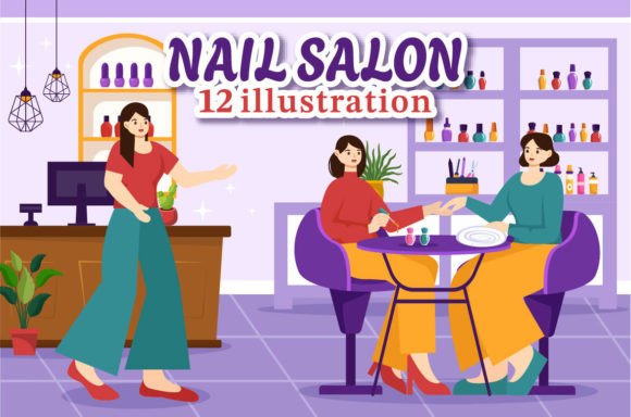 Download 12 Nail Polish Salon Illustration - Salon Collection