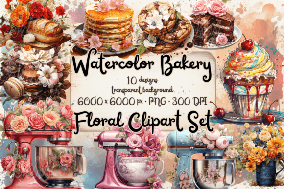 Download Cake Clipart and Watercolor Bakery Art - Baker Collection